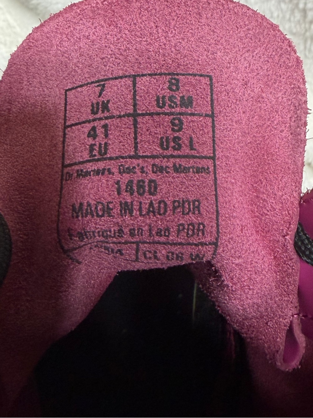 Dr. Martens 1460 Leather Lace Up Boots fuchsia pink
NWOT - Picture 13 of 14